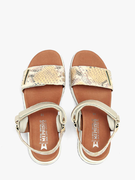 Sandalen Uit Leder Mephisto Goud women P5148859 ander zicht 3